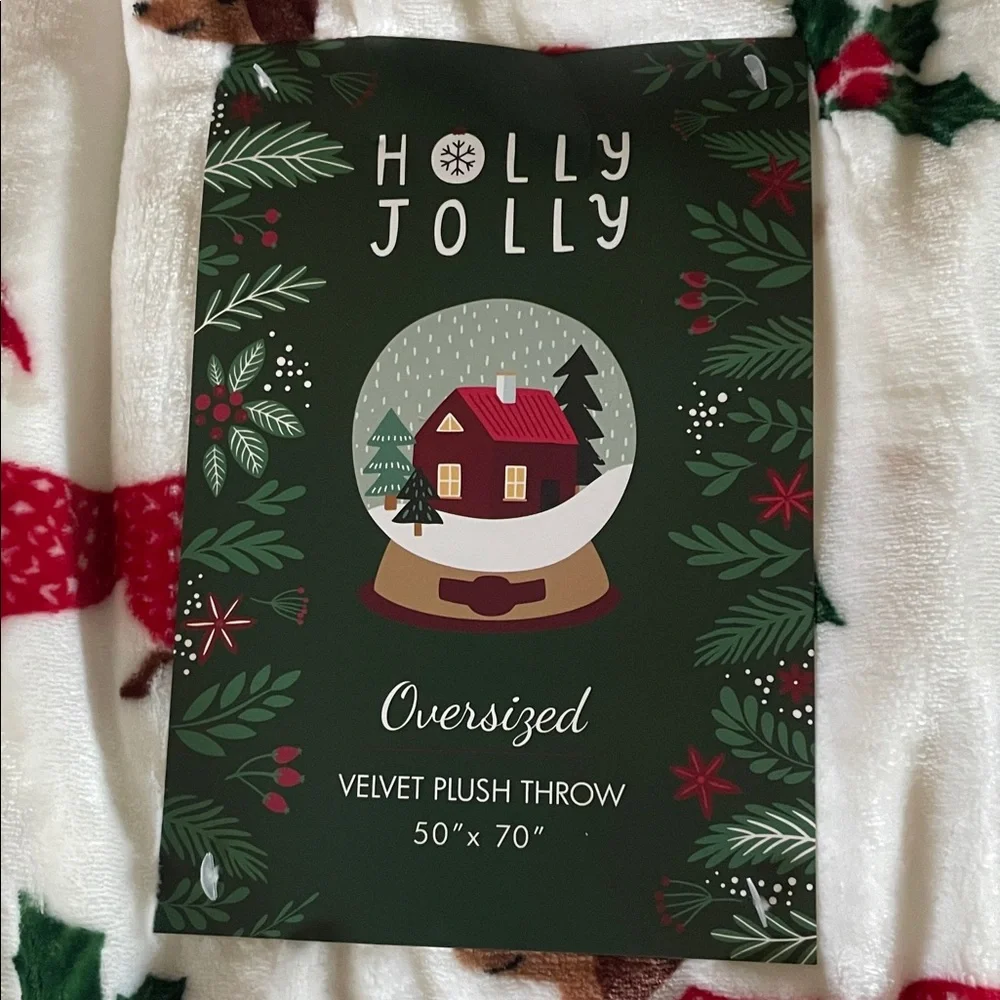 Dachshund Holiday themed oversized, velvet, plush, throw blanket